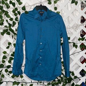 Blue Express Button-Up